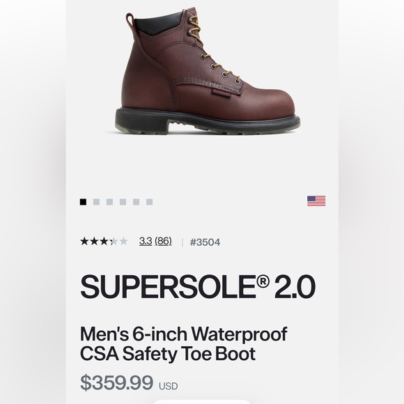 NWT Red Wing Shoes Men's Dark Brown Gore-Tex Boots Size 10.5